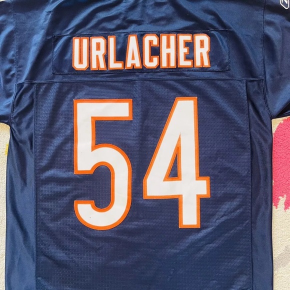 Vintage authentic chicago bears brian urlacher jersey blue size large +2 - Picture 2 of 7